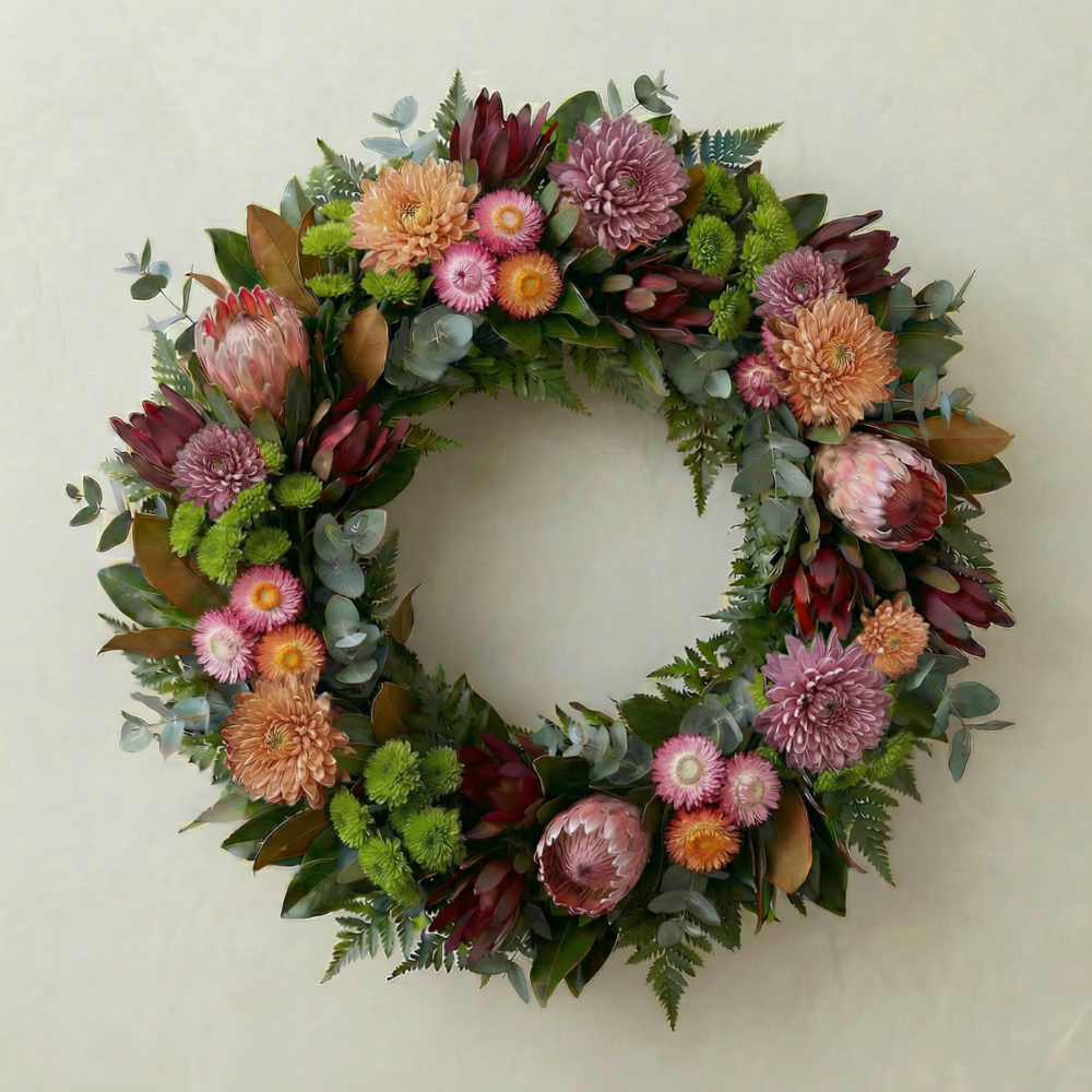 With Sorrow – Floral Wreath of Wildflowers