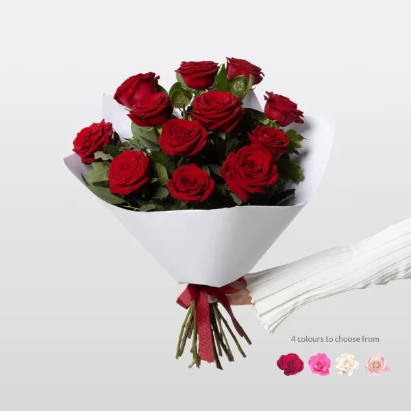 Dozen (12) Red Rose Bouquet