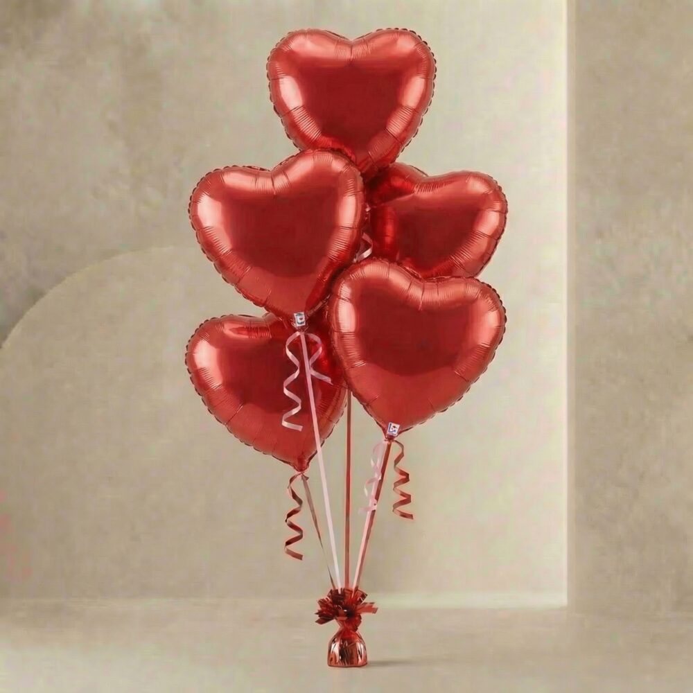 Helium Balloon Bouquet – Cloud of Hearts
