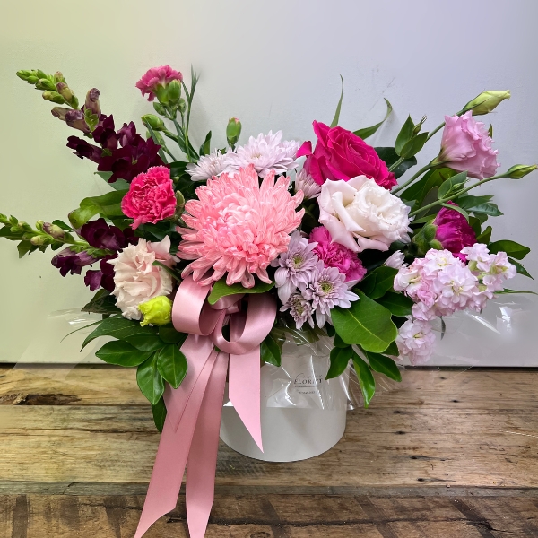 Em in Paris – Flower Arrangement in French Hat Box